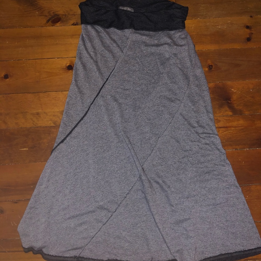 Grey/Black Maxi Sweater Skirt